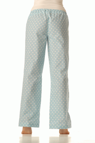 Pyžamové kalhoty - Puntík modrý